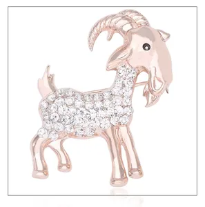 Spilla ariete strass oro rosa simpatico animale spilla maglione cappotto accessori moda