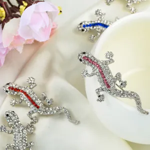 Strass Gecko Brosche Tier Kristall Reversnadel Legierung Mode Kleidung Zubehör Schmuck Geschenk Für Damen Herren