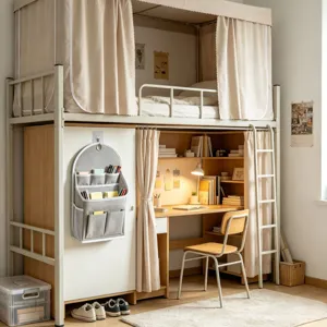 Stoffen hangende opbergtas muur organizer voor studentenkamer wandzak detailsfeer in huis