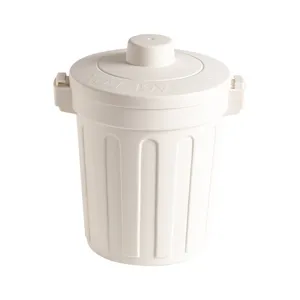 Mini cestino da scrivania in plastica con coperchio scatola portaoggetti carina