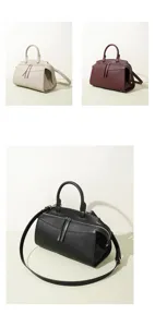 Bolso de hombro estilo coreano retro bowling con gran capacidad para uso diario y viajes.