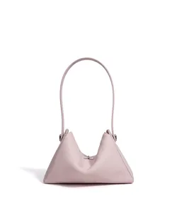 Sac à épaule élégant en cuir rose avec poignée et fermoir métallique pour le travail quotidien