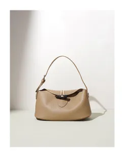 Bolso de hombro de cuero con grano lichi para mujer bolso bajo el brazo elegante diseño chic