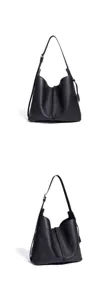 Echte Leder slouchy Umhängetasche Damen minimalistische Luxus große Kapazität Hobo Beutel Tasche