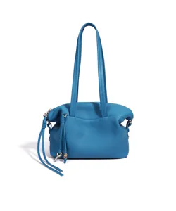 2026 nuevo bolso de cuero minimalista elegante bolso de hombro azul para mujer casual