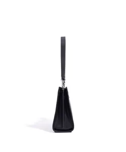 Bolso de hombro de cuero negro mujer elegante bolso cruzado clásico bolso de mano nuevo