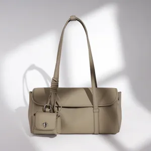 Minimalistische Echtholz Umhängetasche Für Damen Rindsleder Shopper Große Kapazität Pendler Unterarmtasche Handtasche