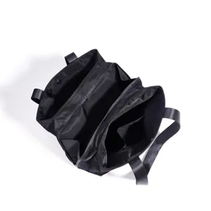 Black nylon tote bag large capacity shoulder bag unisex casual commuting handbag daily