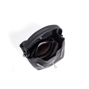 Classic black leather women shoulder crossbody bag with premium metal hardware and interior.