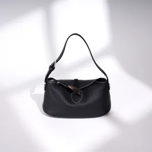 Mujer Patrón Lichi Piel de Vaca Bolso de Hombro Bajo el Brazo Moda Commuter Versátil Bolso Cruzado Casual Bolso de Mano