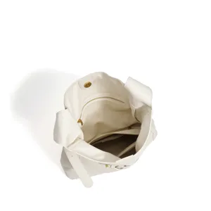 Weißer Leder Umhängetasche, große Kapazität Damen Shopper Tasche für Alltag und Arbeit.