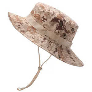 Unisex desert digital camo bucket hat outdoor hiking sun protection fishing cap cotton hat