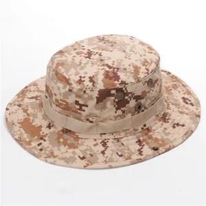 Unisex Desert Digital Camouflage Boonie Hat Outdoor Hiking Sun Protection Fishing Cap