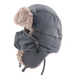 Warme Winter-Trapper-Mütze mit Ohrenklappen, winddichte, wasserabweisende Outdoor-Mütze.