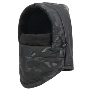 Winter warm fleece balaclava windproof outdoor hooded face mask for cold weather protection.