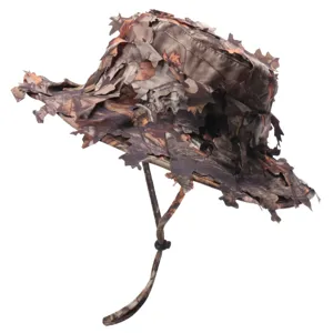 Ανδρικό Καπέλο Παραλλαγής με 3D Φύλλα Jungle Sun Hat Ρυθμιζόμενο Κορδόνι Πεζοπορίας