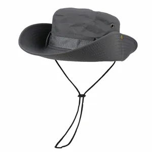 Mens outdoor sun hat breathable UV protection boonie hat for fishing hiking cycling summer