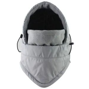 Thickened fleece winter cycling hood windproof water repellent warm snow cap face mask