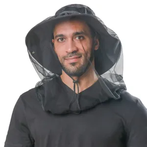 Summer outdoor mosquito net fisherman hat sun protection quick drying fishing climbing sun hat
