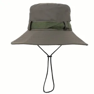 Men summer sun hat outdoor breathable bucket hat for hiking fishing cycling daily wear