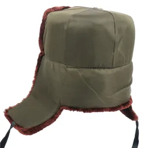 Winter thermal ushanka hat windproof trooper trapper cap thick plush earflap outdoor cycling.