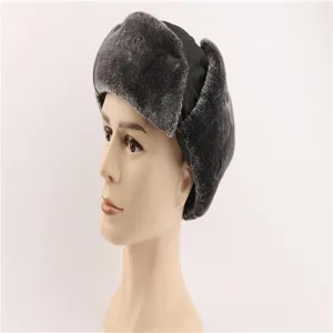 Winter warme Bombermütze mit Plüschohrschützern, dicke winddichte Ushanka für kaltes Wetter.
