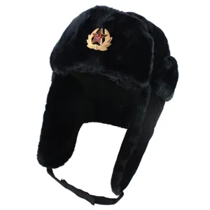 Winter Verdickte Warme Trapper Mütze Winddicht Wasserdicht Russische Bomber Mütze Mit Ohrenklappen Unisex Outdoor Kaltwetter Mütze