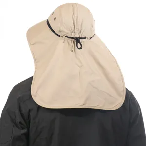 Outdoor sun hat with neck flap, UV protection fisherman cap for hiking and fishing.