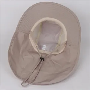 Unisex outdoor sun hat with neck flap and breathable mesh, ideal for fishing and hiking.