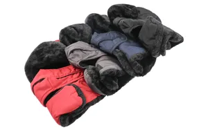 Winter warm ear-flap bomber hat windproof waterproof thickened fur skiing cycling hat