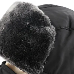 Winter warm ushanka bomber hat for men and women windproof thick ear flap skiing cap.