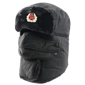 Winter Thermal Waterproof Trapper Hat With Ear Flaps Windproof Ushanka Bomber Hat For Men Women Outdoor Cold Weather Skiing