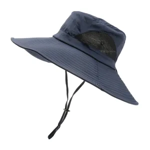 Wasserdichter Anglerhut mit breiter Krempe für Outdoor Sonnenschutz, schnelltrocknende Kappe.
