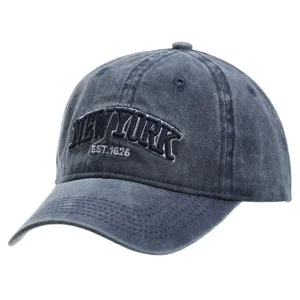 Vintage washed cotton baseball cap for men and women, classic distressed casual sun hat daily.