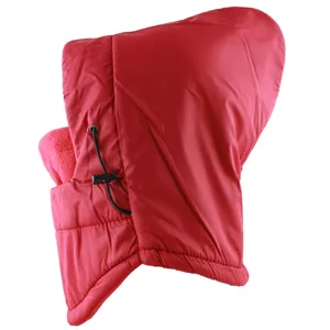 Red waterproof winter thermal hood windproof cycling face mask fleece ski cap for outdoor sports