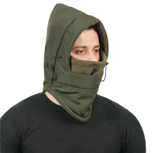Windproof winter fleece balaclava hooded face mask for outdoor sports skiing cycling.