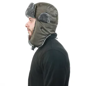 Winter warm bomber hat windproof thermal ushanka cap thick earflap hat for outdoor sports