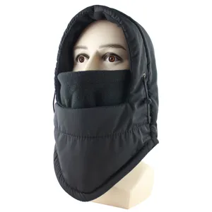 Windproof winter cycling face mask fleece warm snow hood outdoor thermal balaclava cap