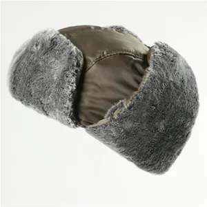 Thickened winter ushanka hat with warm faux fur earflaps, windproof outdoor bomber hat.