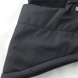 Outdoor windproof fleece hood detail shot, water-repellent fabric, winter cycling cold mask.