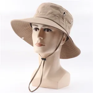 Unisex outdoor sun protection bucket hat quick drying waterproof hiking cap top new