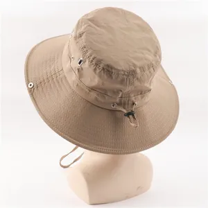 Outdoor quick-dry bucket hat for men and women sun protection hiking sunhat khaki