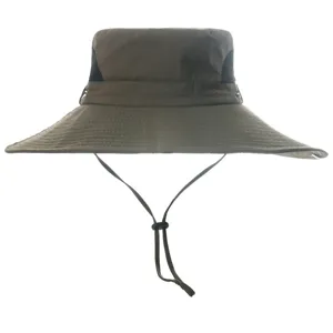 Unisex Outdoor Sun Hat Wide Brim Waterproof Breathable Hiking Fishing Bucket Hat Summer