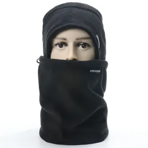 Winter warm fleece balaclava windproof ski hat outdoor sports thick cap for men women
