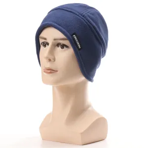 Windproof Thermal Fleece Beanie Hat with Ear Flaps Winter Outdoor Warm Ski Cap