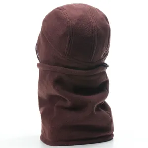 Thickened fleece winter warm balaclava windproof ski hat with neck warmer for outdoor sports
