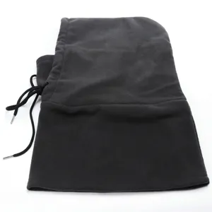 Bufanda con capucha de vellón gris oscuro pasamontañas de invierno cortavientos gorro térmico
