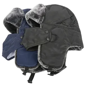 Winter thick warm ushanka hat windproof waterproof trooper hat outdoor earflap cold weather cap