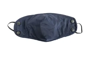 Navy blue windproof face mask for outdoor daily use, with comfortable elastic ear loops.