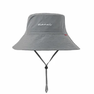Chapeau de pêcheur étanche pour homme été extérieur anti-soleil large bord gris